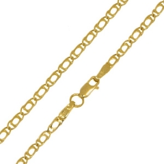 Łańcuszek męski złoty pełny splot Tygrysie Oko 2,5mm -  próba 585